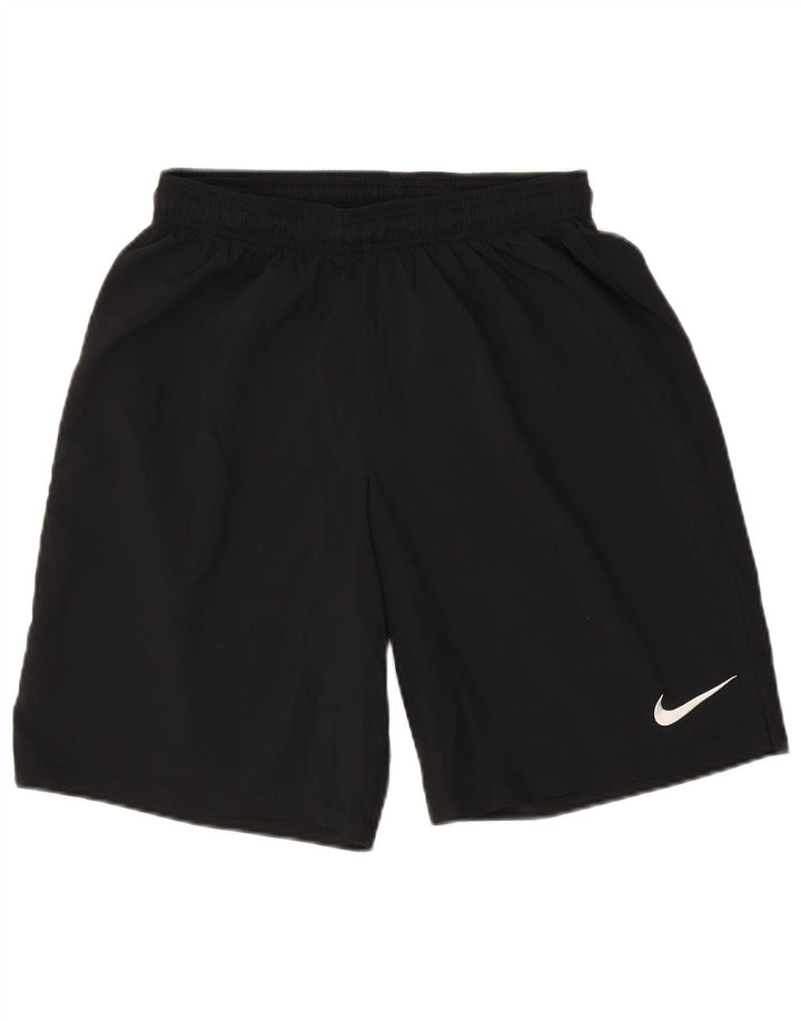 NIKE Pantalones cortos deportivos Dri Fit para mujer UK 40 Grande Poliéster negro
