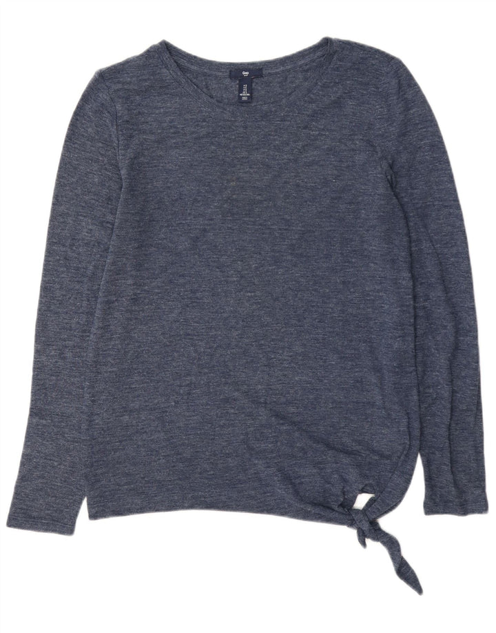 Gap Mujer Oversize Top Manga Larga UK 10 Pequeño Poliéster Azul Marino