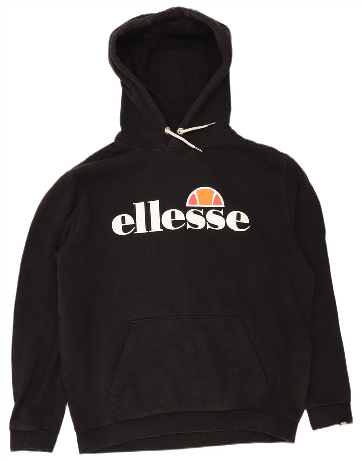 ELLESSE Sudadera con capucha gráfica para hombre XL Algodón negro