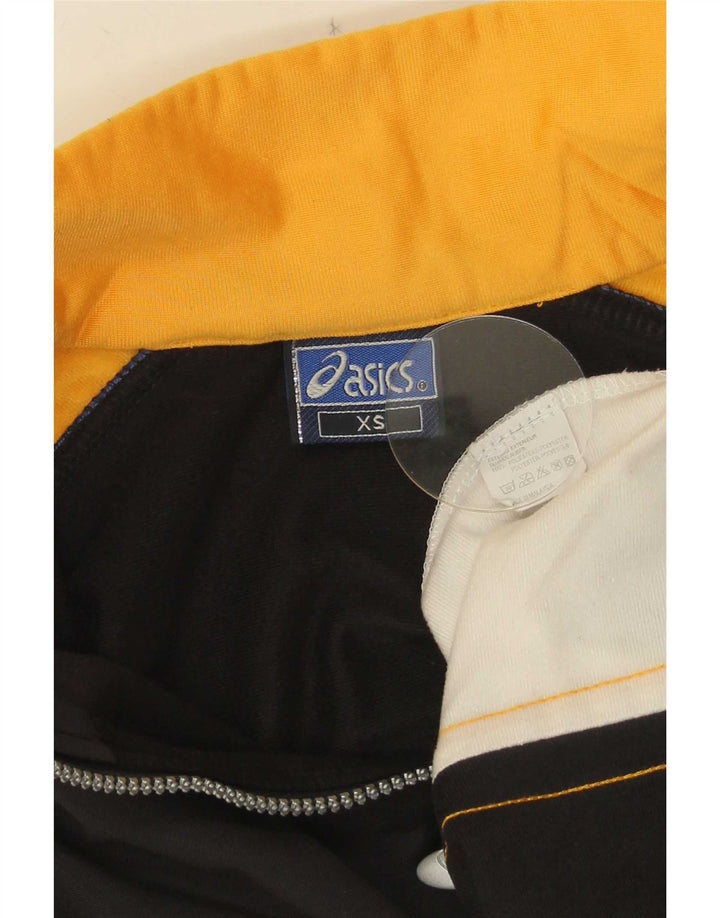 Asics Mens Graphic Chándal Top Jacket XS Negro Colorblock Poliéster
