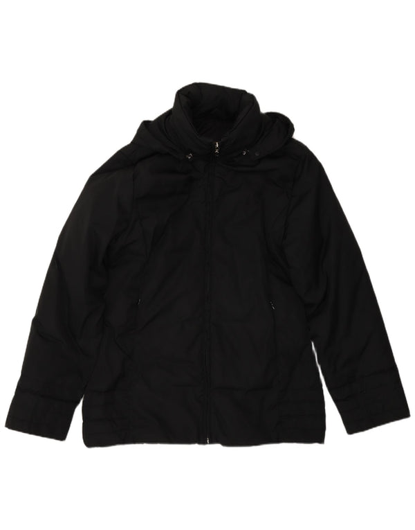 Moncler Chaqueta acolchada con capucha para mujer Talla 2 Mediana Poliéster negro