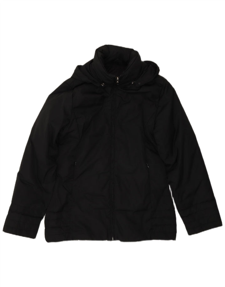 Moncler Chaqueta acolchada con capucha para mujer Talla 2 Mediana Poliéster negro
