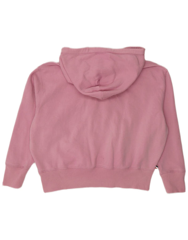 Tommy Hilfiger Jersey con capucha para mujer de gran tamaño con gráfico corto UK 10 Small Pink