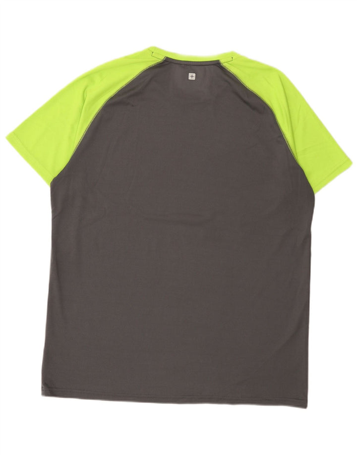 Mountain Warehouse Camiseta para hombre Top XL Gris Colorblock Poliéster