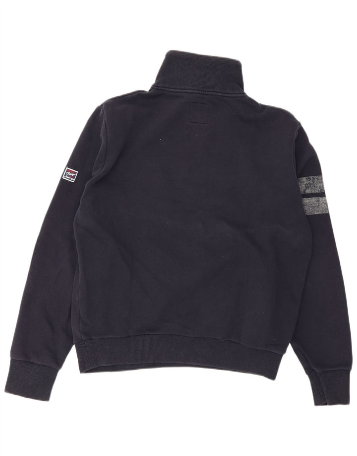Superdry Hombre Sudadera Gráfica Jumper Large Azul Marino Colorblock
