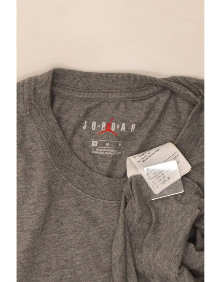 Jordan - Camiseta gráfica para hombre, parte superior de algodón gris medio