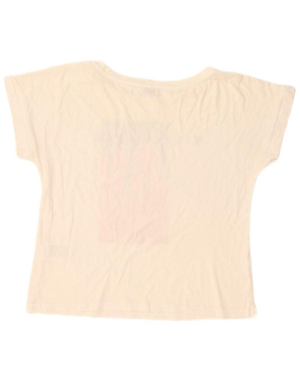 Liu Jo Camiseta Corta con Estampado para Mujer UK 40 Medium Off White