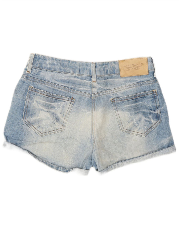 Zara Mujer Shorts Vaqueros EU 36 XS W26 Azul