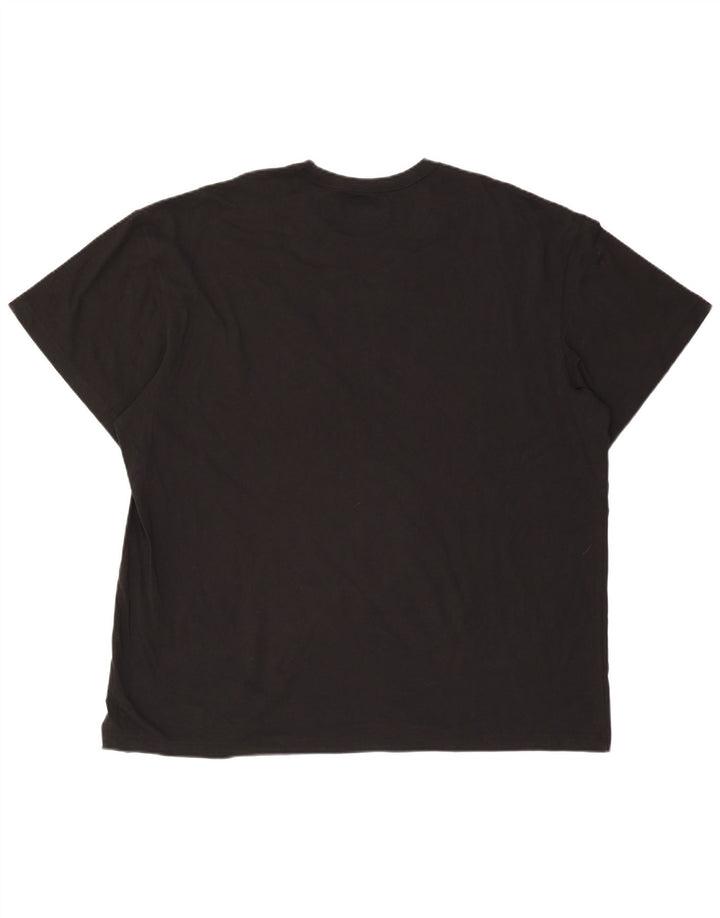 ADIDAS Mens T-Shirt Top 2XL Black Cotton