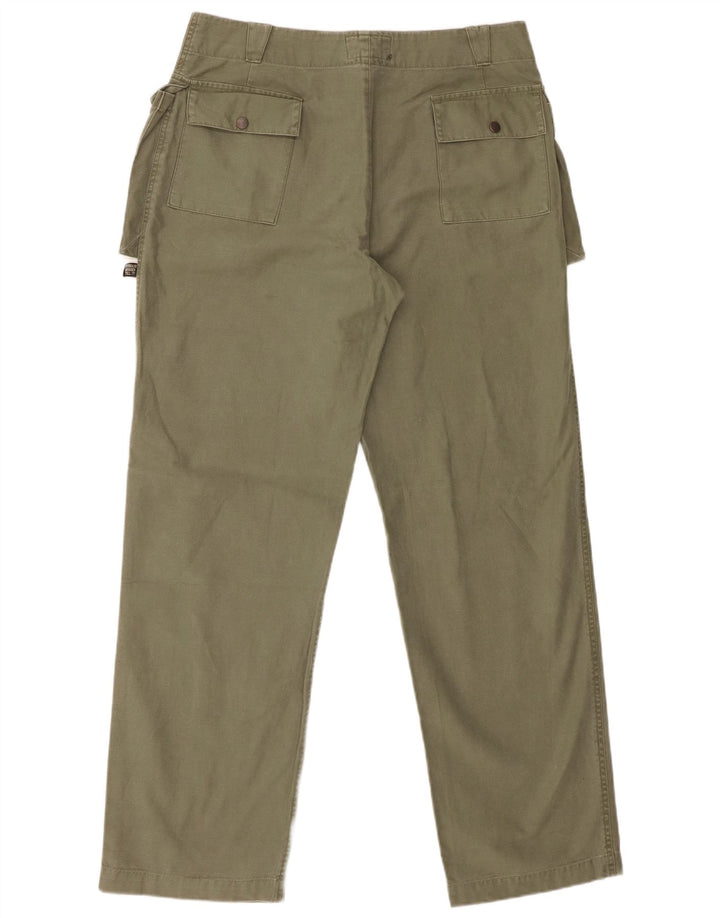 Pantalones cargo rectos Brogden para hombre W33 L33 Algodón verde