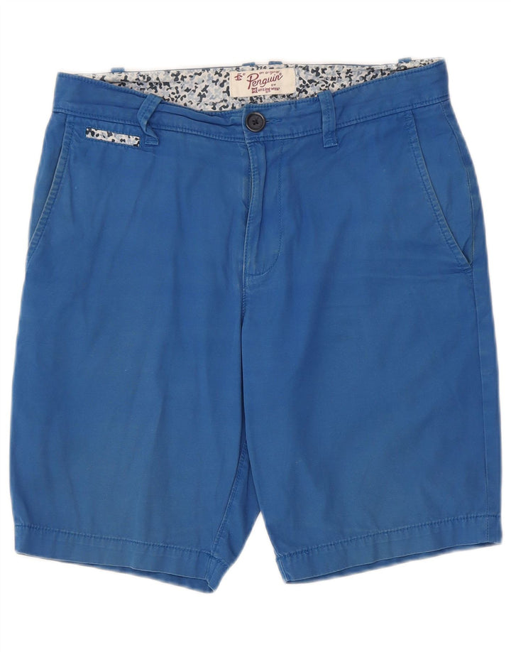 Shorts chinos Penguin para hombre W30 Algodón azul medio
