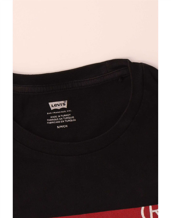 Levi's Camiseta gráfica para hombre Top Small Black Cotton