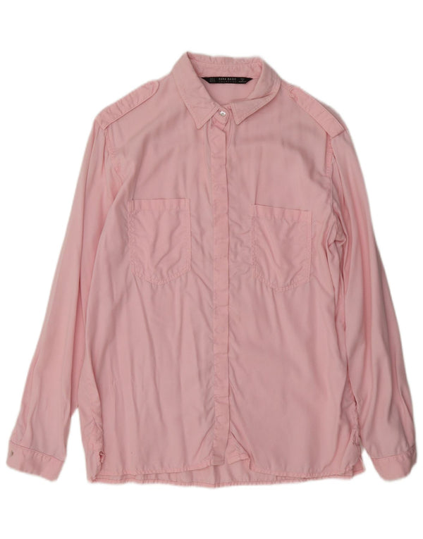 Zara Camisa Militar Extragrande para Mujer UK 10 Small Pink