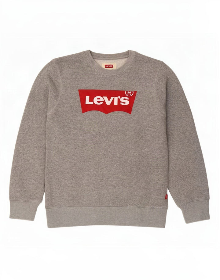 Levi's Sudadera gráfica para niños 13-14 años Algodón moteado gris