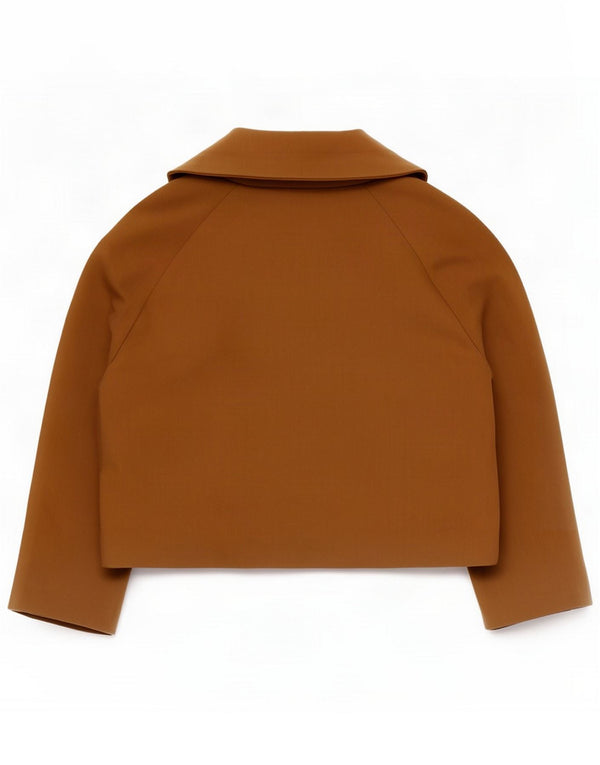 Zara Chaqueta Blazer de 3 Botones y Manga 3/4 para Mujer UK 46 Grande Poliéster Marrón