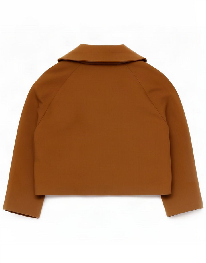 Zara Chaqueta Blazer de 3 Botones y Manga 3/4 para Mujer UK 46 Grande Poliéster Marrón