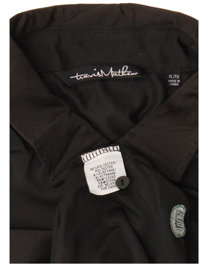TRAVIS MATHEW Polo gráfico para hombre XL Poliéster con bloques de color negro