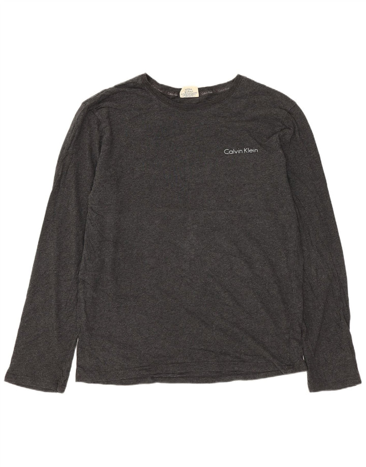 Calvin Klein Top de manga larga para hombre de algodón gris medio