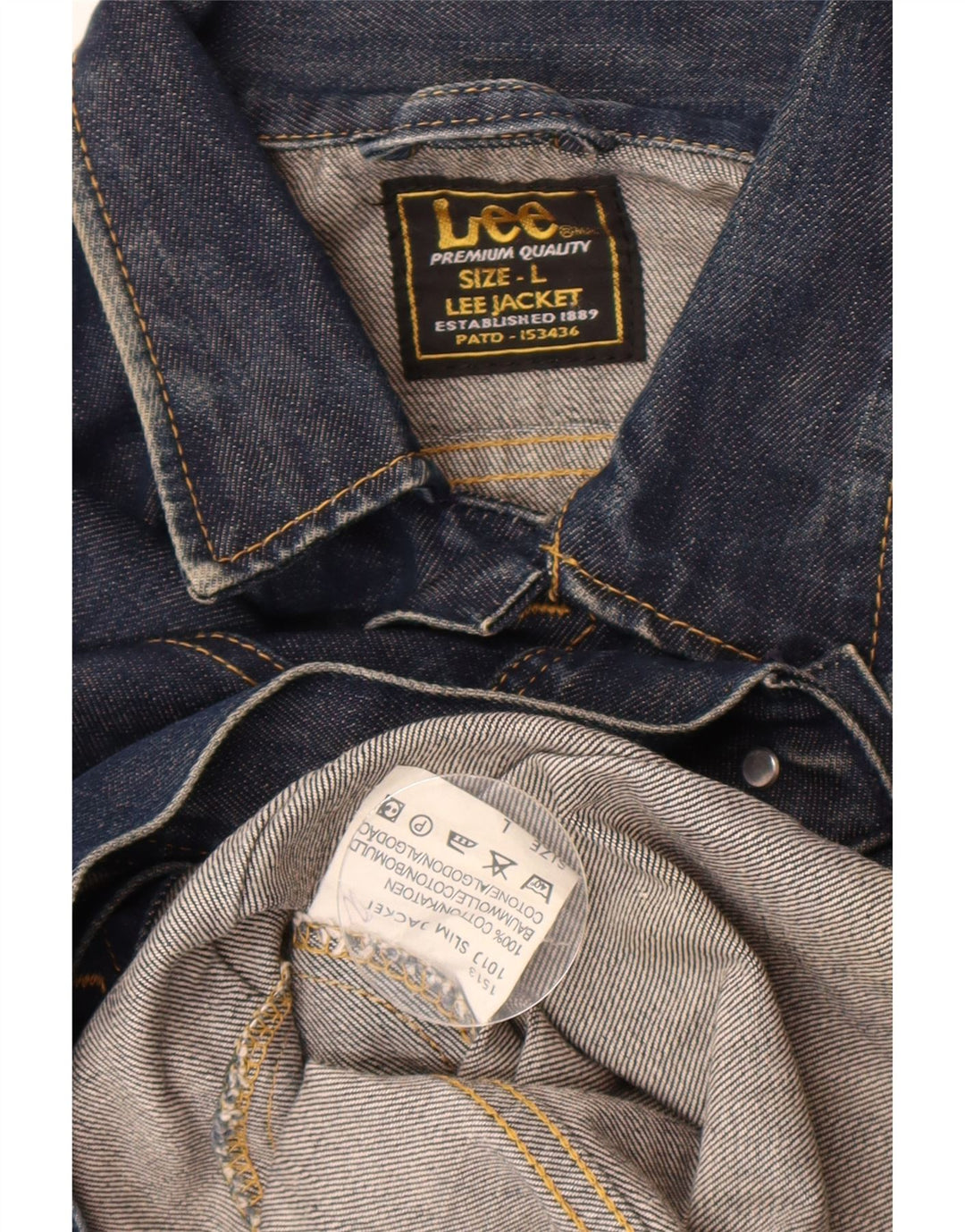 Lee Chaqueta vaquera para hombre UK 40 Large Azul marino Algodón