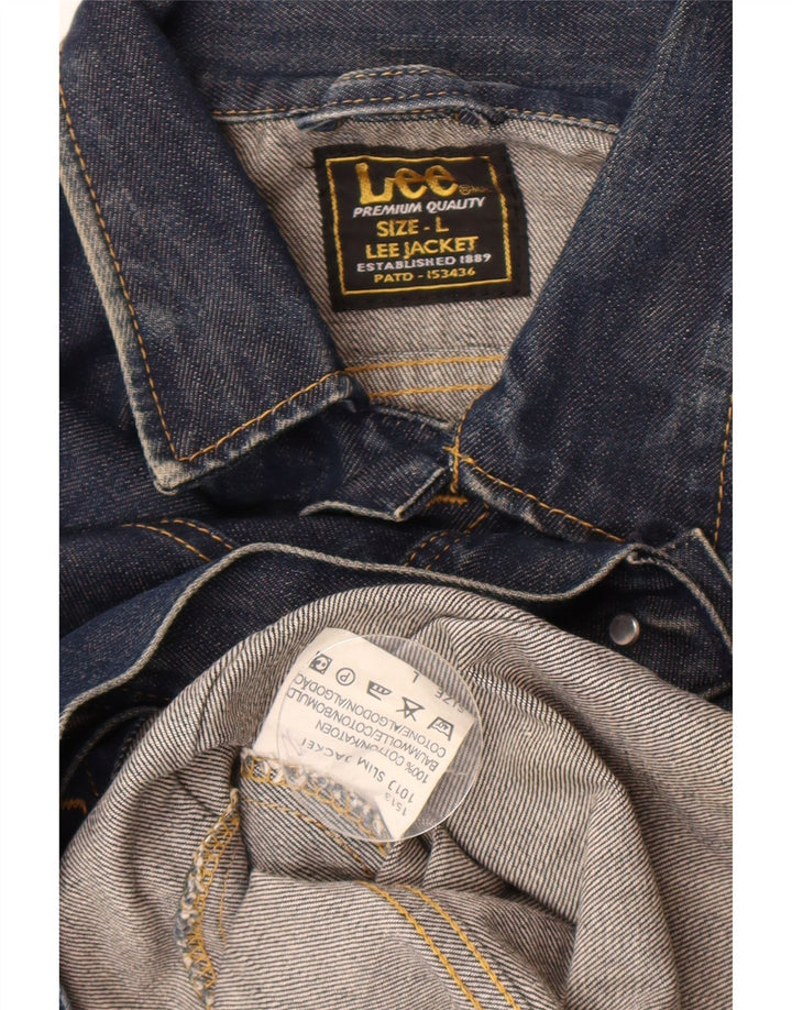 Lee Chaqueta vaquera para hombre UK 40 Large Azul marino Algodón
