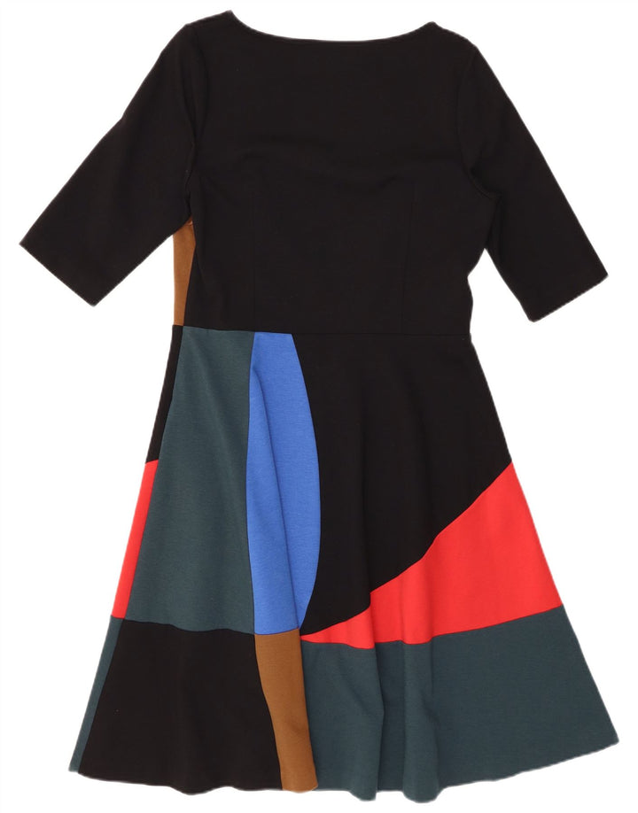 BODEN Vestido acampanado para mujer UK 44 Grande Multicolor Colorblock Algodón