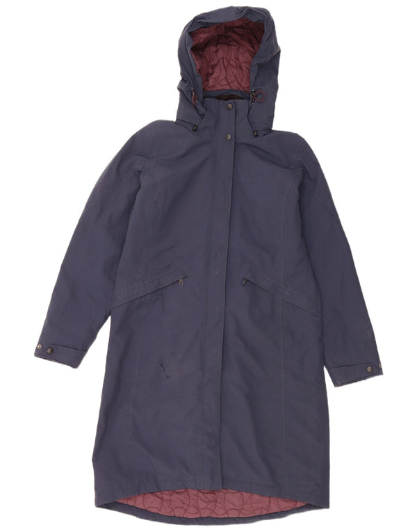 Rohan Parka extragrande con capucha para mujer UK 10 Small Azul marino