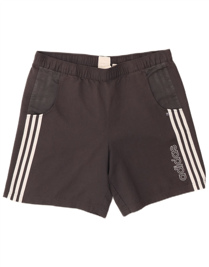 Adidas Mens Graphic Sport Shorts Grande Poliéster Negro