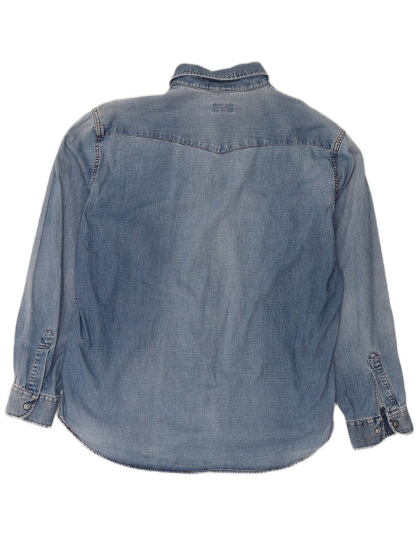 Carrera Camisa Vaquera Hombre XL Algodón Azul