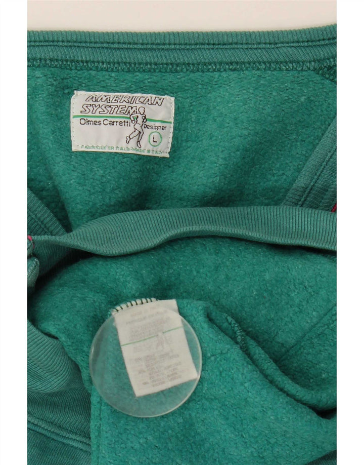 American System Chándal para Hombre Chaqueta Superior Grande Algodón Verde