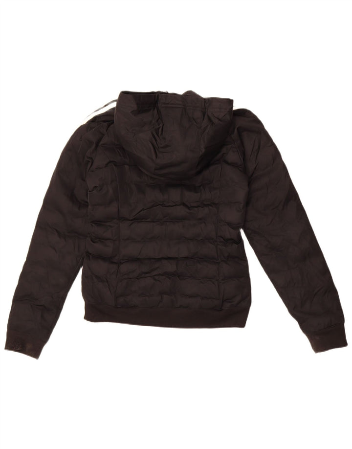 Adidas Chaqueta acolchada con capucha para mujer UK 6 XS Poliéster negro