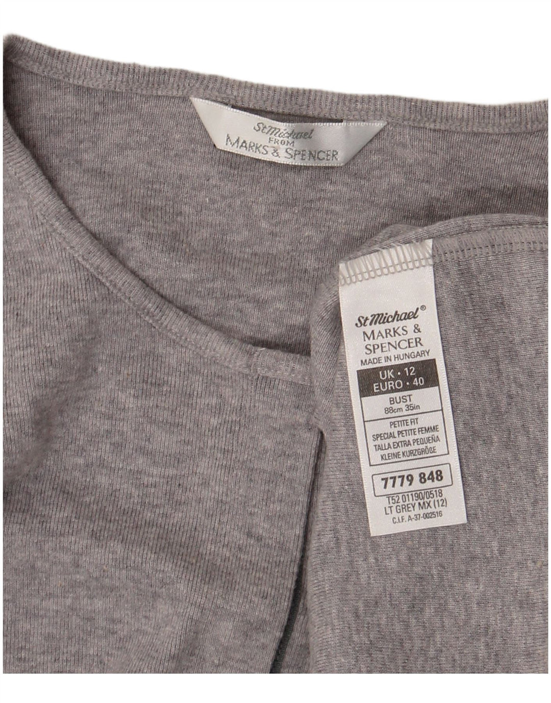 Marks & Spencer Suéter tipo cárdigan para mujer Reino Unido 12 Algodón gris medio