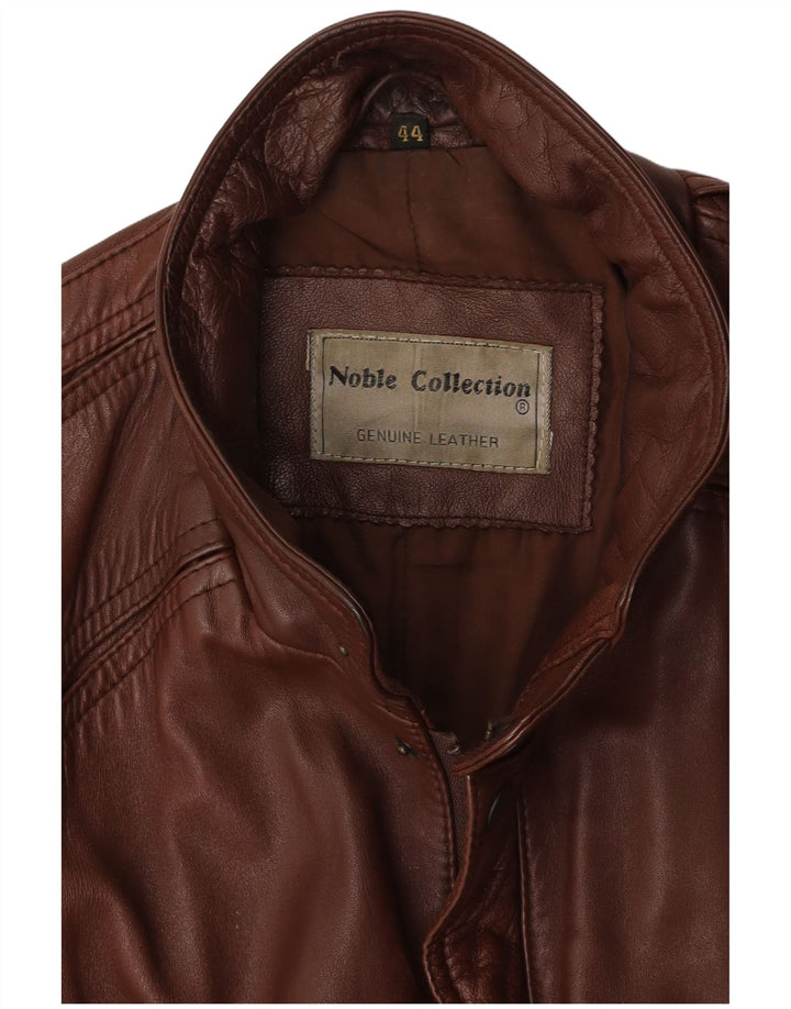 NOBLE Chaqueta de cuero holgada para hombre EU 44 XS Cuero marrón