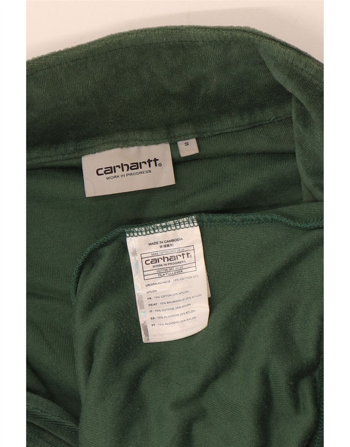 Carhartt Hombre Sudadera Con Cremallera Y Cuello Jumper Small Algodón Verde