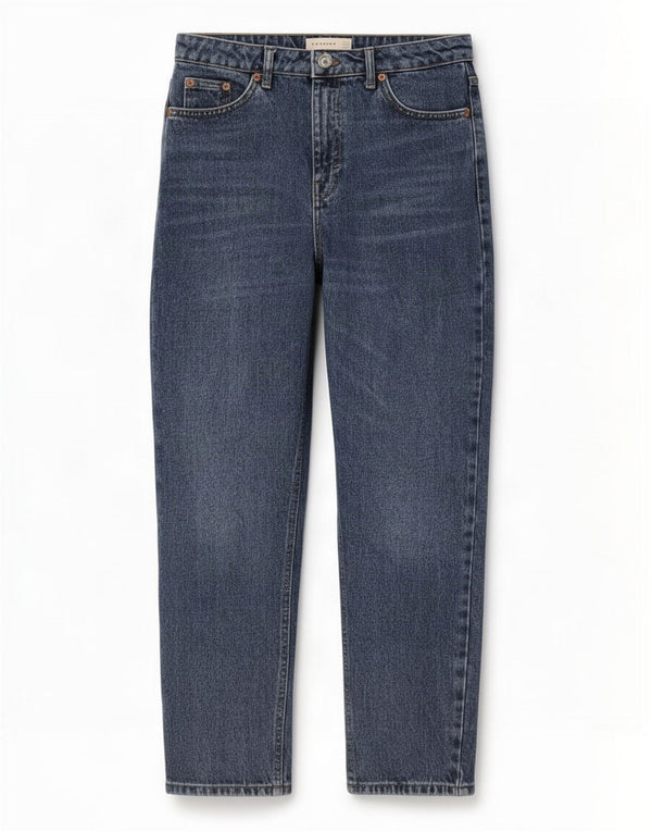 Vaqueros Mom Tapered Mujer Topshop W30 L27 Algodón Azul