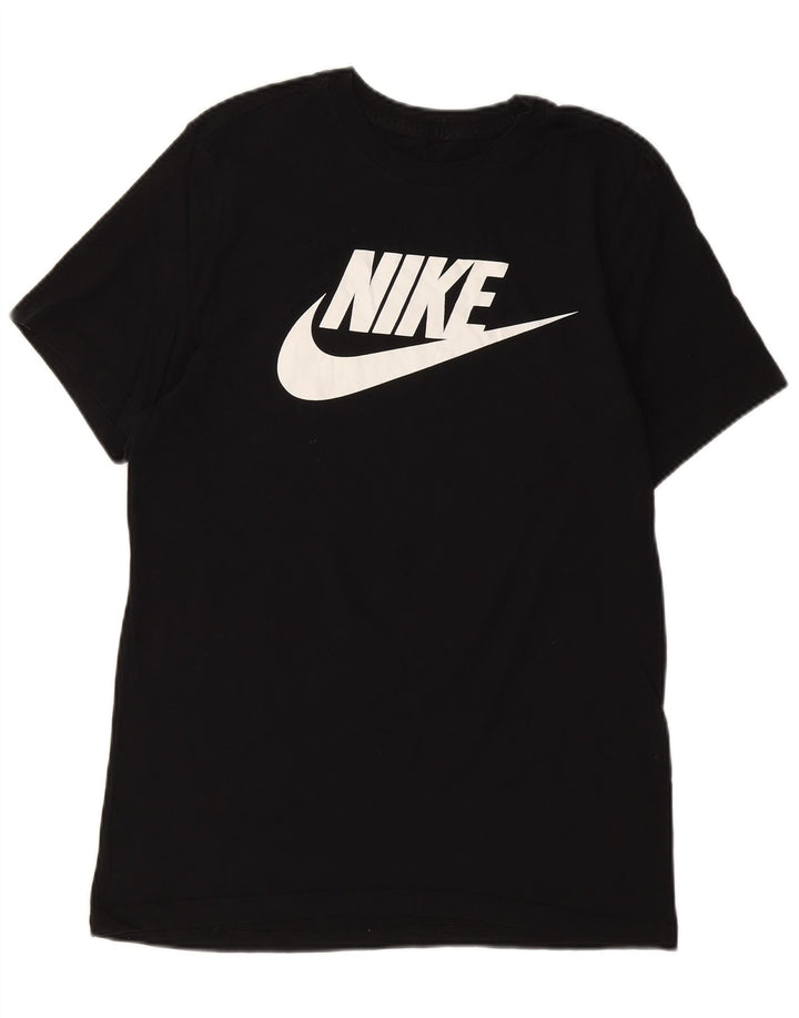 NIKE Mens Graphic T-Shirt Top Small Black Cotton
