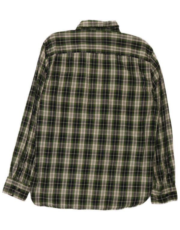 Nautica Camisa Slim Fit Hombre XL Algodón A Cuadros Verdes