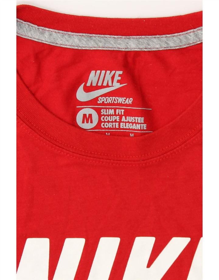 Camiseta Nike Slim Fit Graphic para hombre, color rojo medio