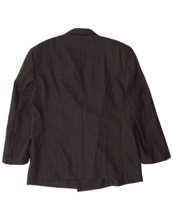 UNGARO Chaqueta Blazer para Hombre IT 54 2XL Negro Rayas Clásicas