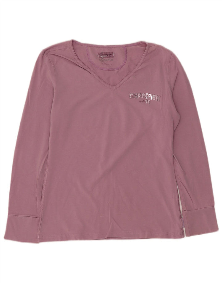 CHAMPION Top gráfico Heritage Fit para mujer de manga larga UK 40 XL Púrpura