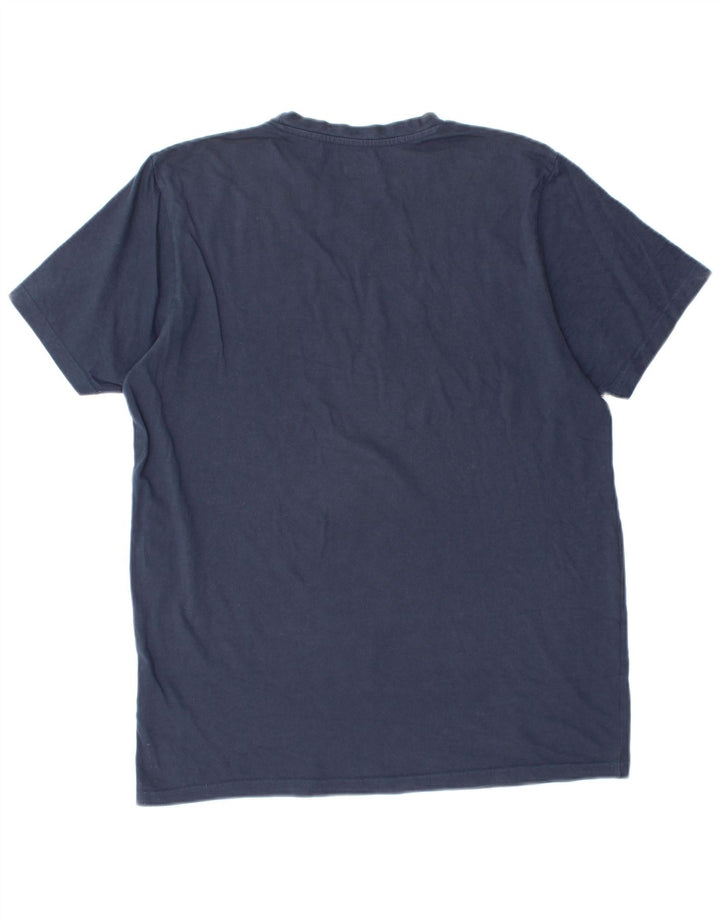 Ellesse - Camiseta gráfica para hombre, talla grande, algodón azul marino