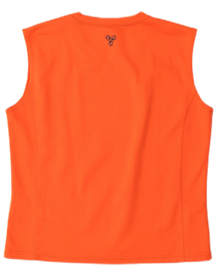 JACK WOLFSKIN Camiseta sin mangas para mujer UK 40/16 Grande Naranja Poliéster