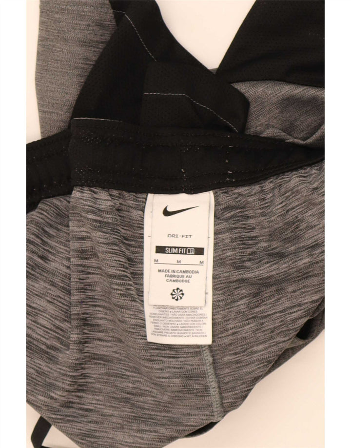 Pantalones cortos deportivos ajustados Dri Fit para hombre Nike Poliéster gris medio
