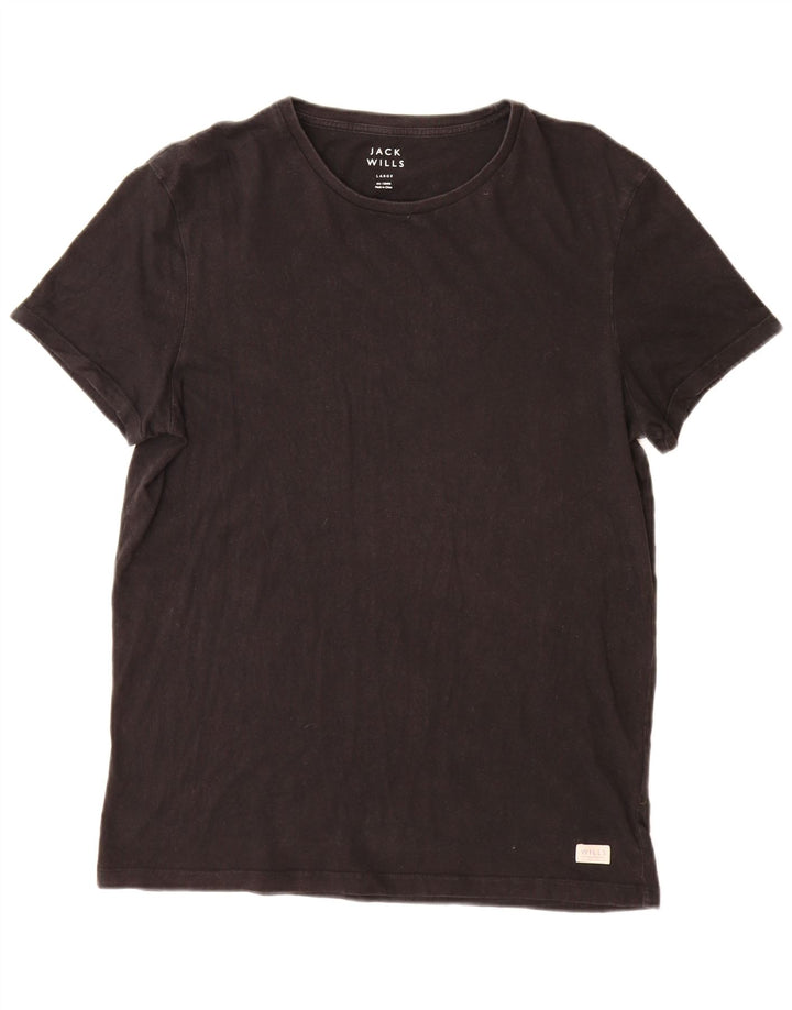 Jack Wills Camiseta para mujer Top UK 46 Grande Algodón negro