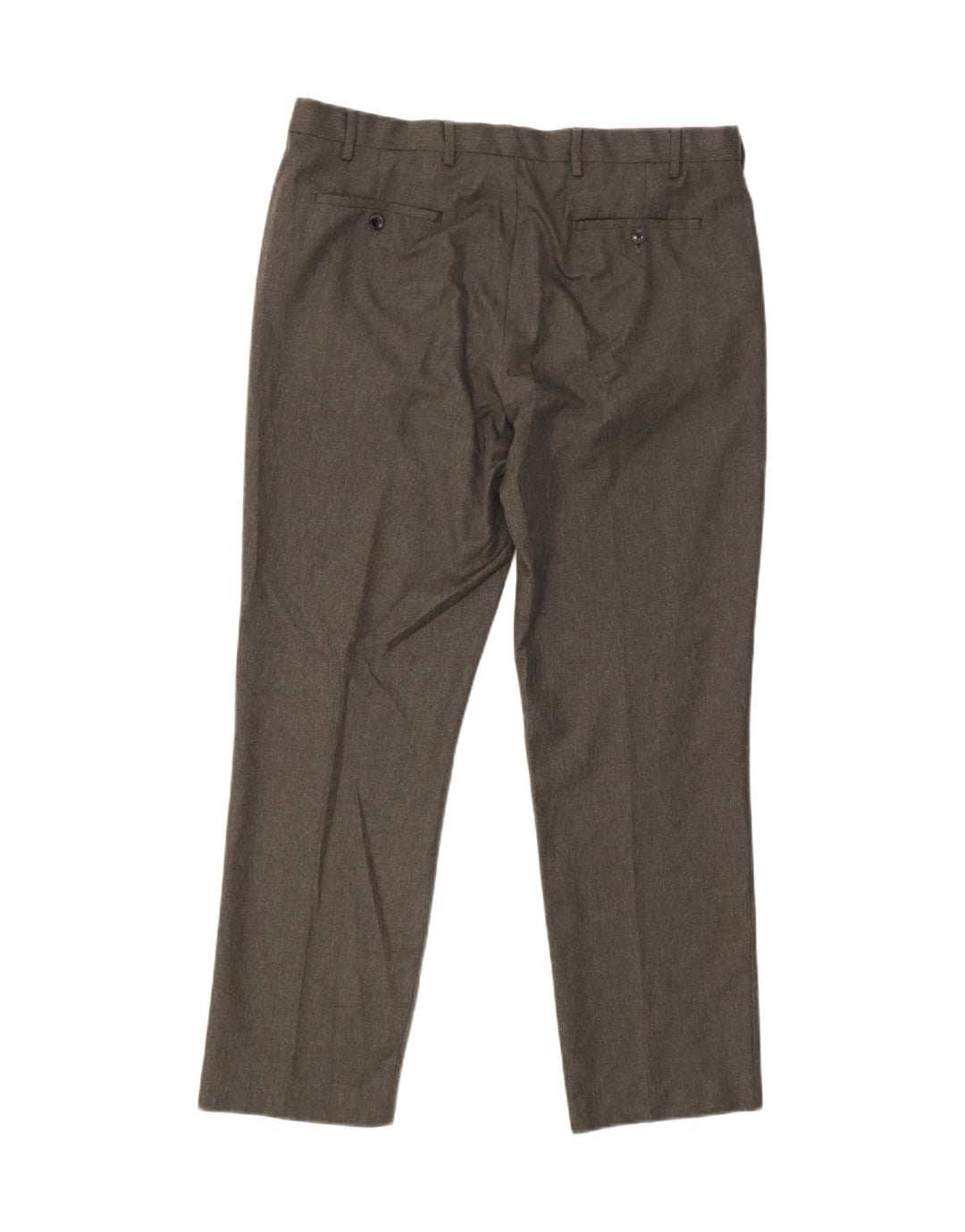Marks & Spencer Pantalones de traje rectos de corte regular para hombre W38 L30 Gris