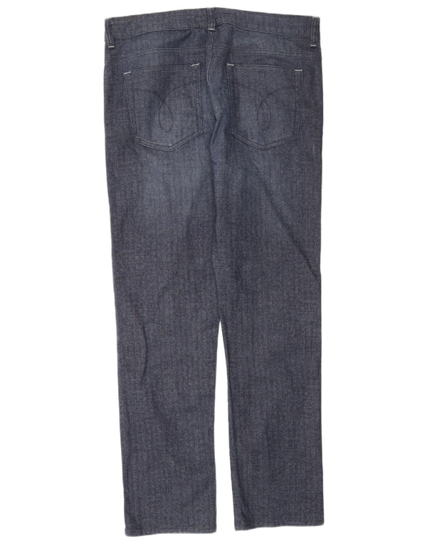 Calvin Klein Pantalones casuales regulares para hombre W34 L31 Espiga azul marino