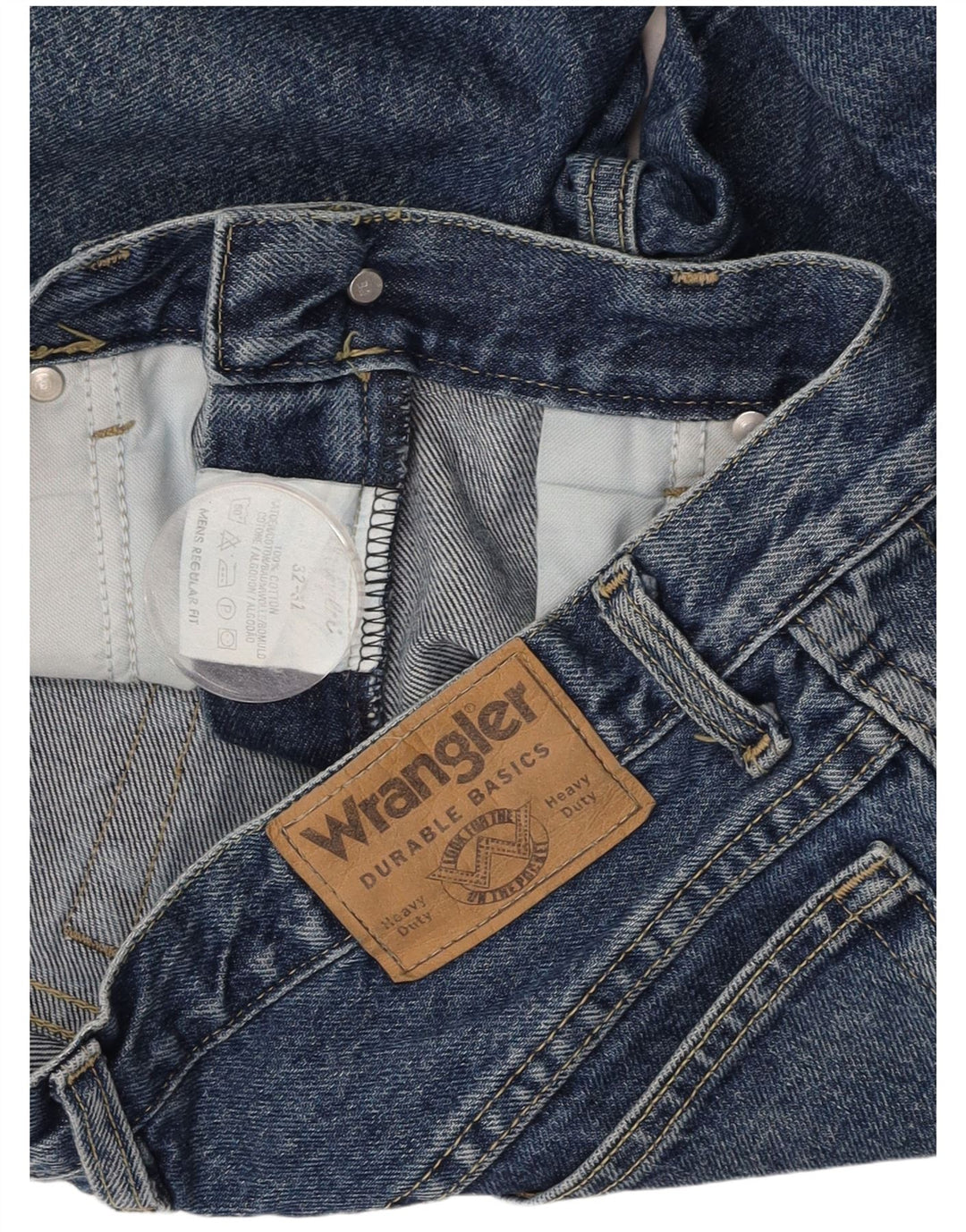 WRANGLER Vaqueros rectos de corte regular para hombre W32 L32 Algodón azul