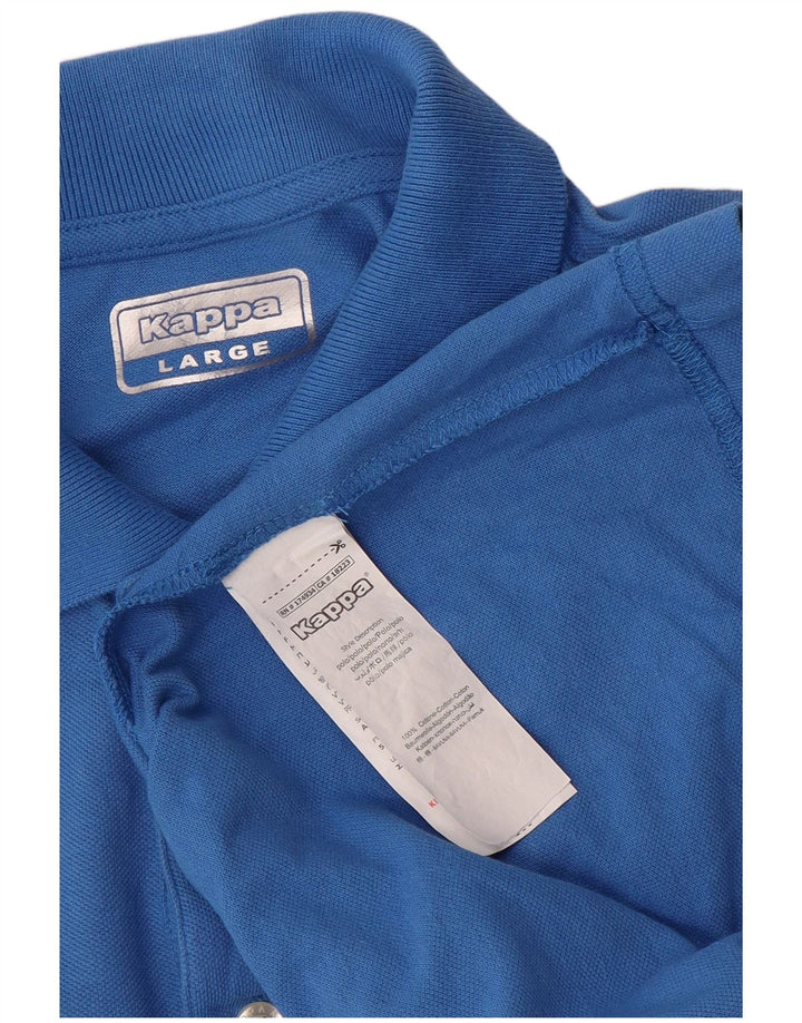 Polo Kappa Hombre Grande Azul Algodón