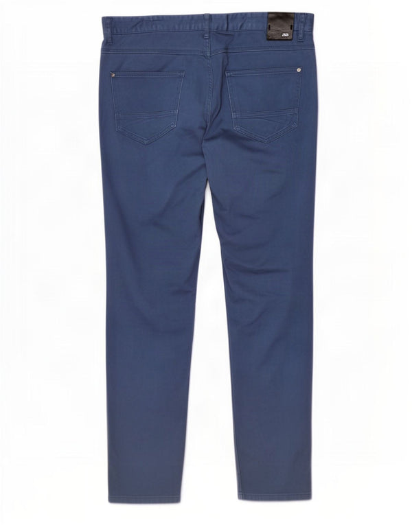 Zara Pantalones casuales ajustados para hombre EU 46 XL W36 L30 Algodón azul