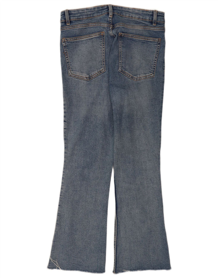 Zara Jeans Cortos Acampanados Para Mujer EU 40 Medium W30 L25 Azul