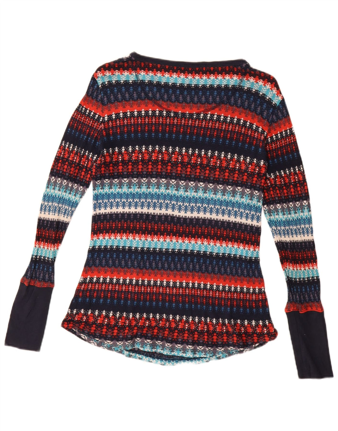 ORVIS Suéter tipo jersey con cuello barco para mujer, talla 40, talla grande, multicolor, a rayas